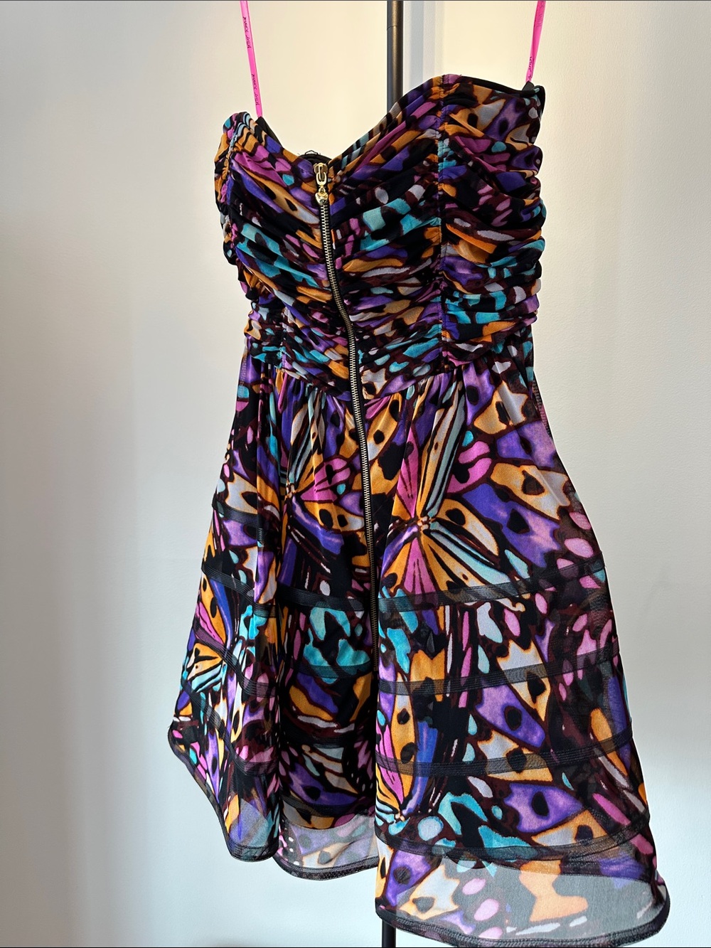 Betsey Johnson Butterfly strapeless dress size 10